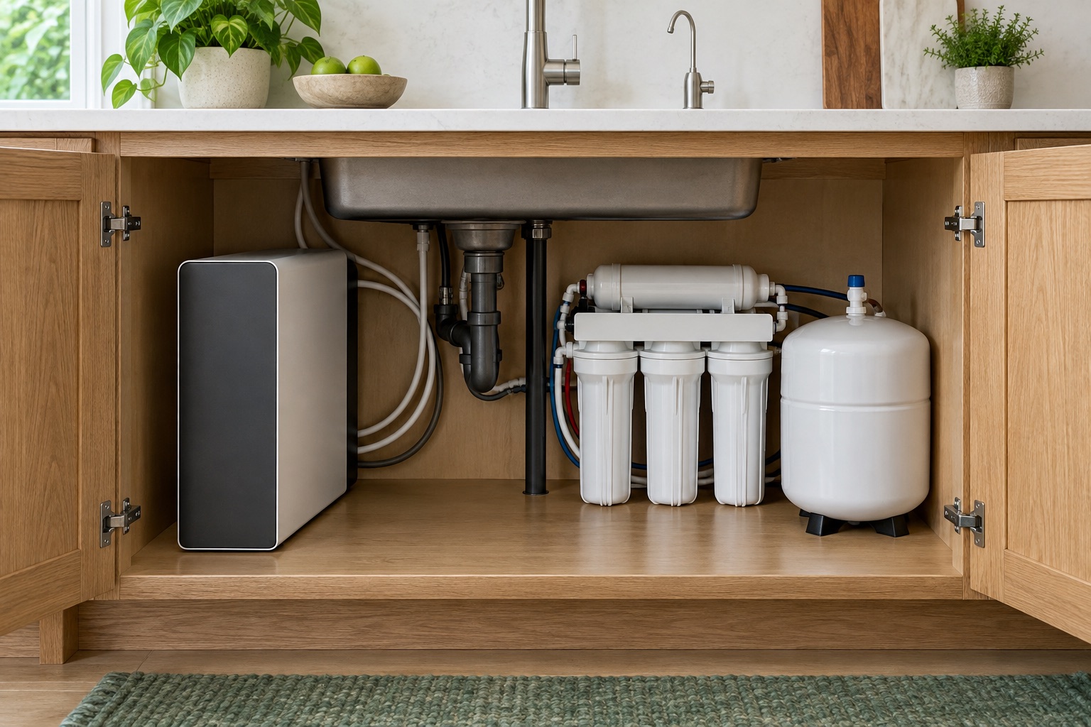 Generic tankless and storage-tank reverse-osmosis systems compared